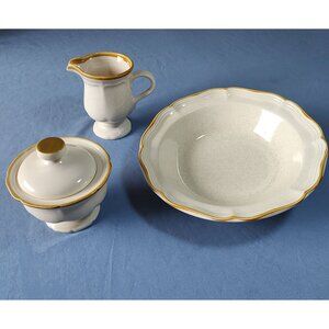 Mikasa Garden Club EC 400 Vintage Dinnerware, Creamer & Sugar set & Serving Bowl